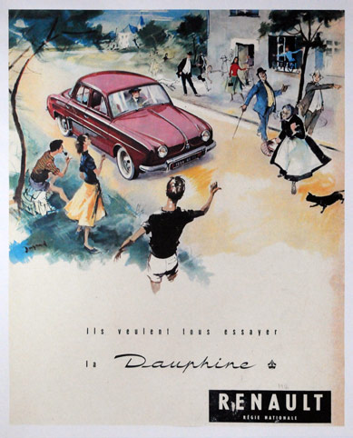 Renault Dauphine - Affiche 1956